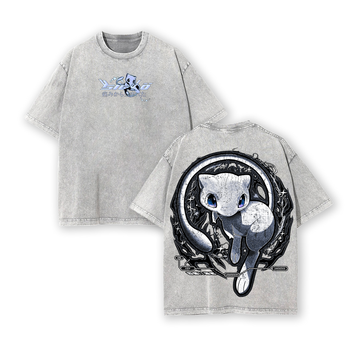 Mew Pokemon Washed T-Shirt