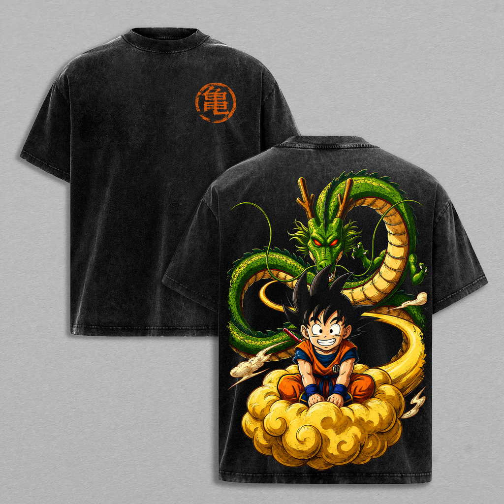 Kid Gokuuu DBZ Anime Vintage Washed Tee