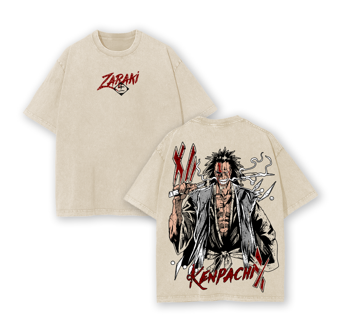 Kenpachi Zaraki T-Shirt – Bleach Vintage Washed