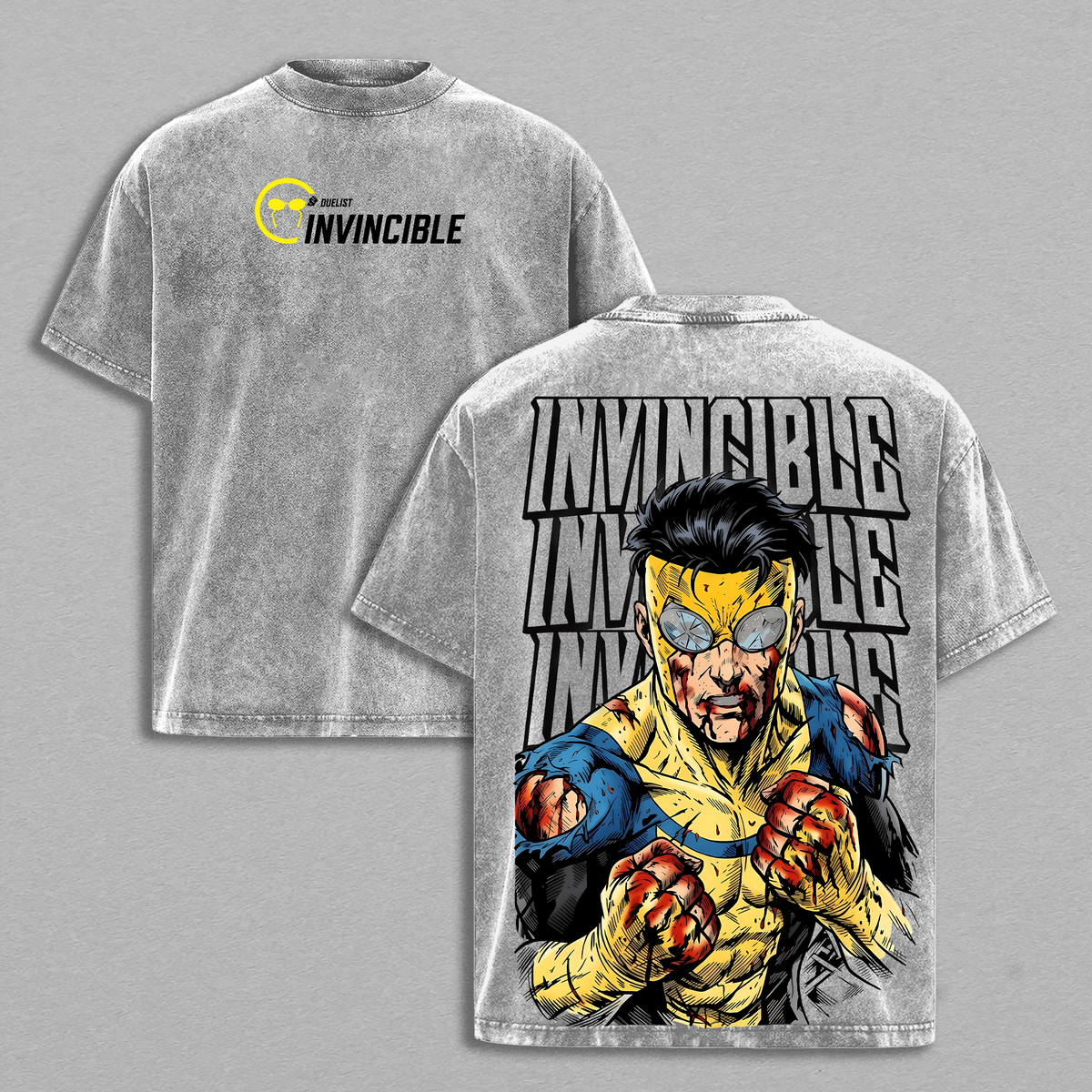 Invincible Season 4 Mark Graphic Tees Streetwear T-Shirt, Unisex Anime Gamer Streetwear Gift, Washed Cotton Oversized Shirts, Game Shirt for Men