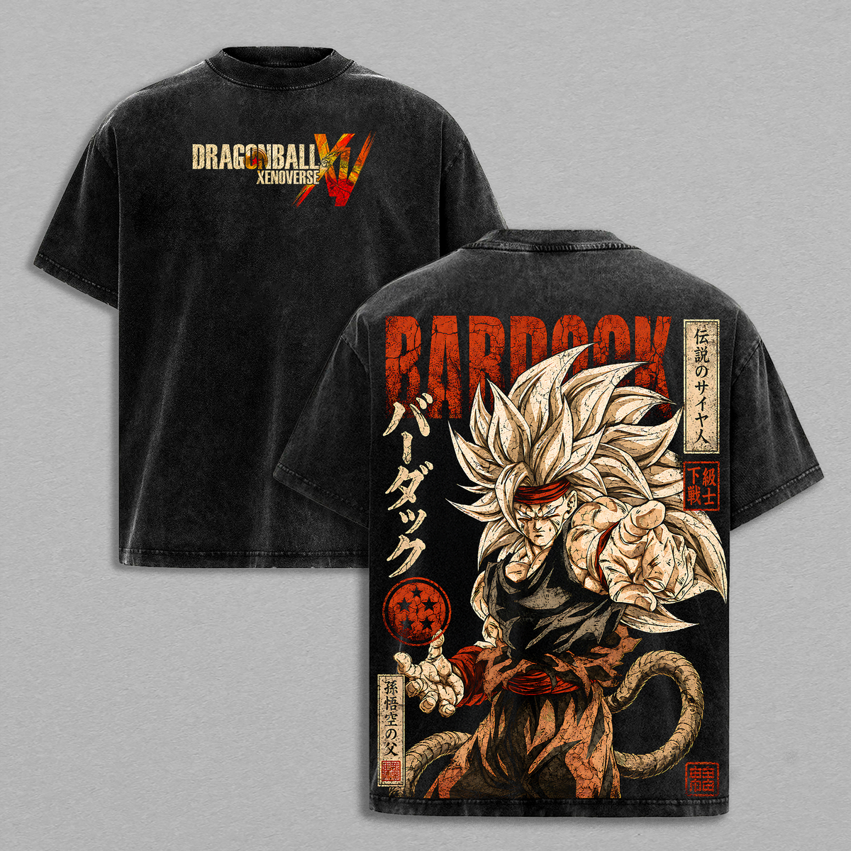 Bardock DBZ Anime Vintage Washed Tee