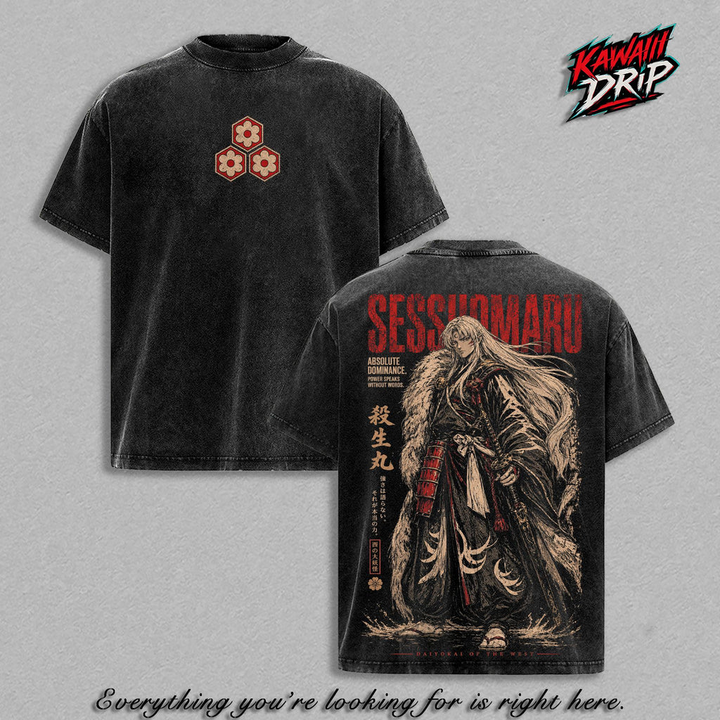 Sesshomaru Inuyasha Anime Vintage Washed Tee