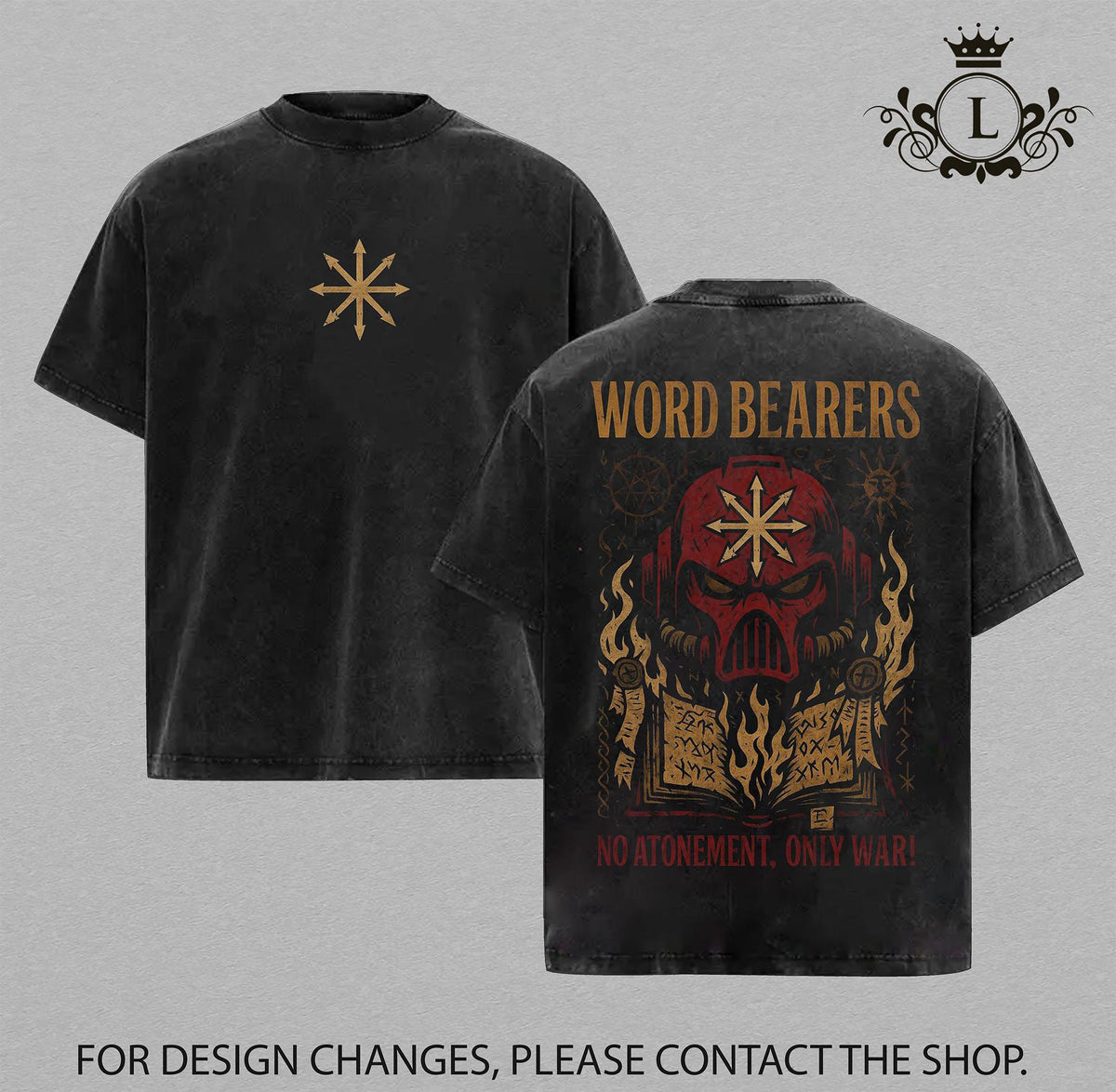 Word Bearers Warhammer 40K New Release Vintage Washed Tee