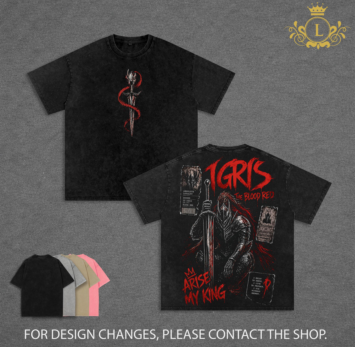 Limited Igris Solo Leveling Arise Anime Vintage Washed Tee