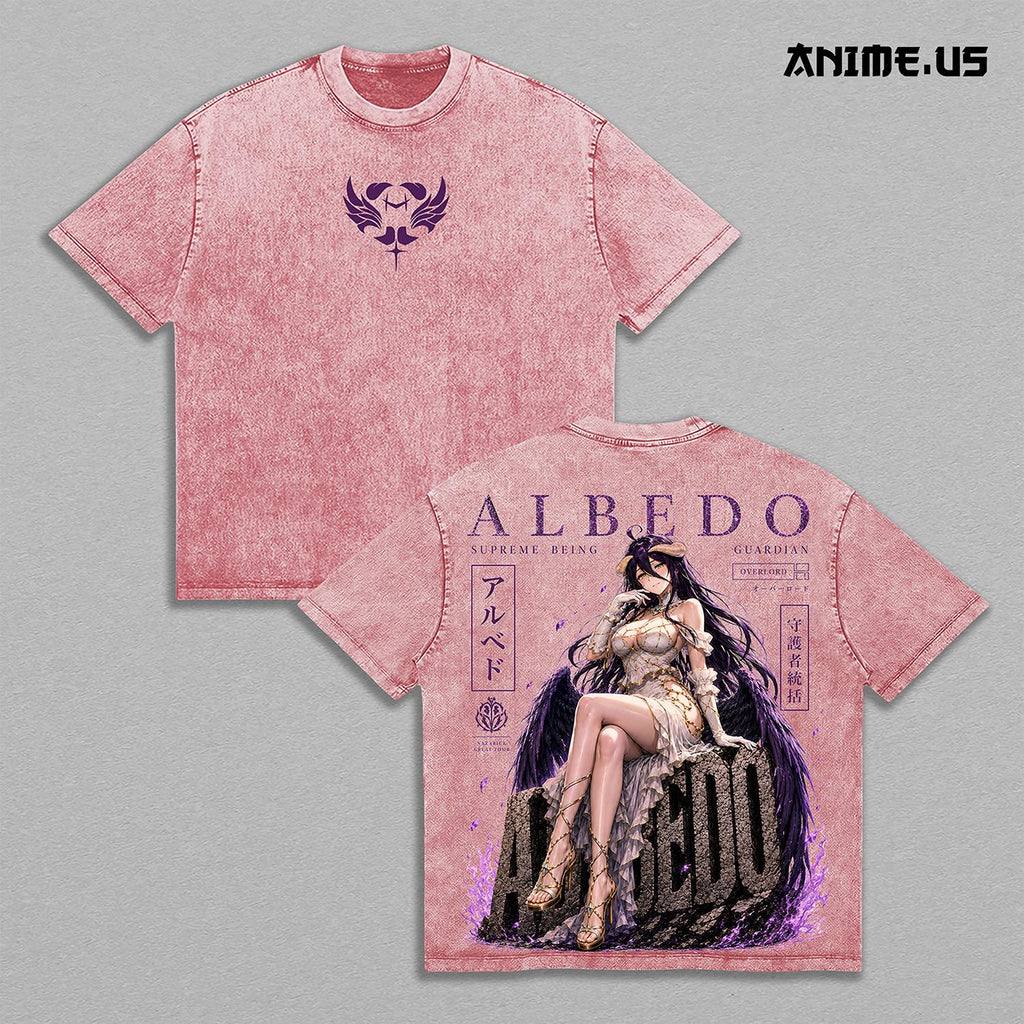 Albedo Overlord Supreme Being Guardian Anime Vintage Washed Tee