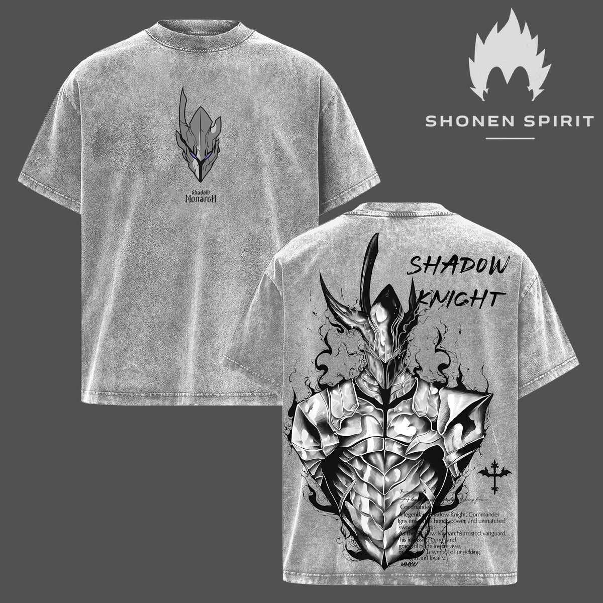 Igris Shadow Knight Solo Leveling Anime Vintage Washed Tee