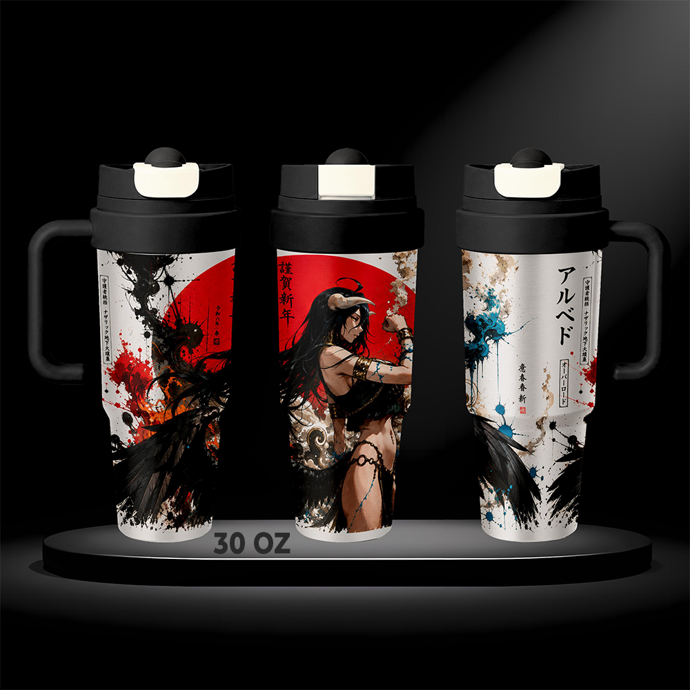 Albedo Overlord Guardian Overseer Anime Tumbler 17oz 24oz 30oz