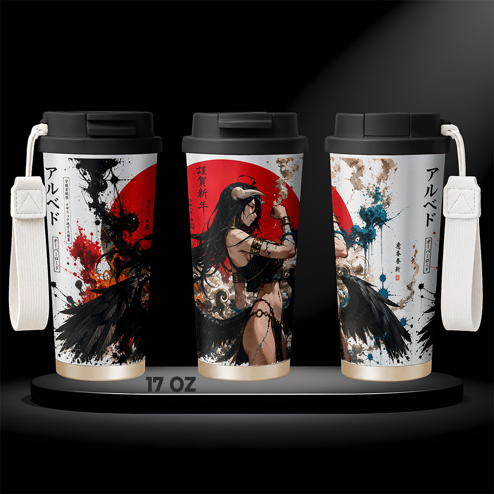 Albedo Overlord Guardian Overseer Anime Tumbler 17oz 24oz 30oz