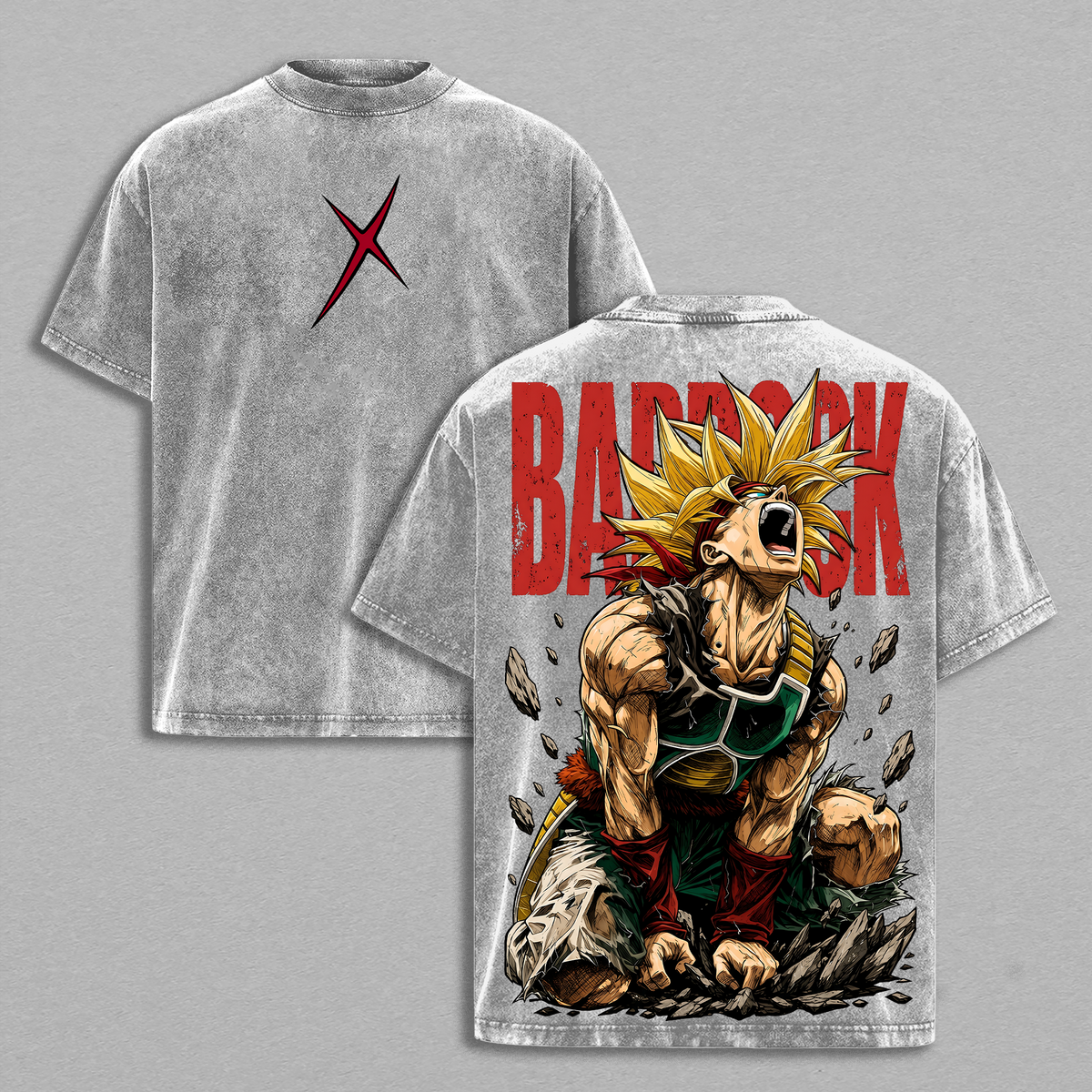Bardockkk Legendary Saiyan Father DBZ Anime Vintage Washed Tee