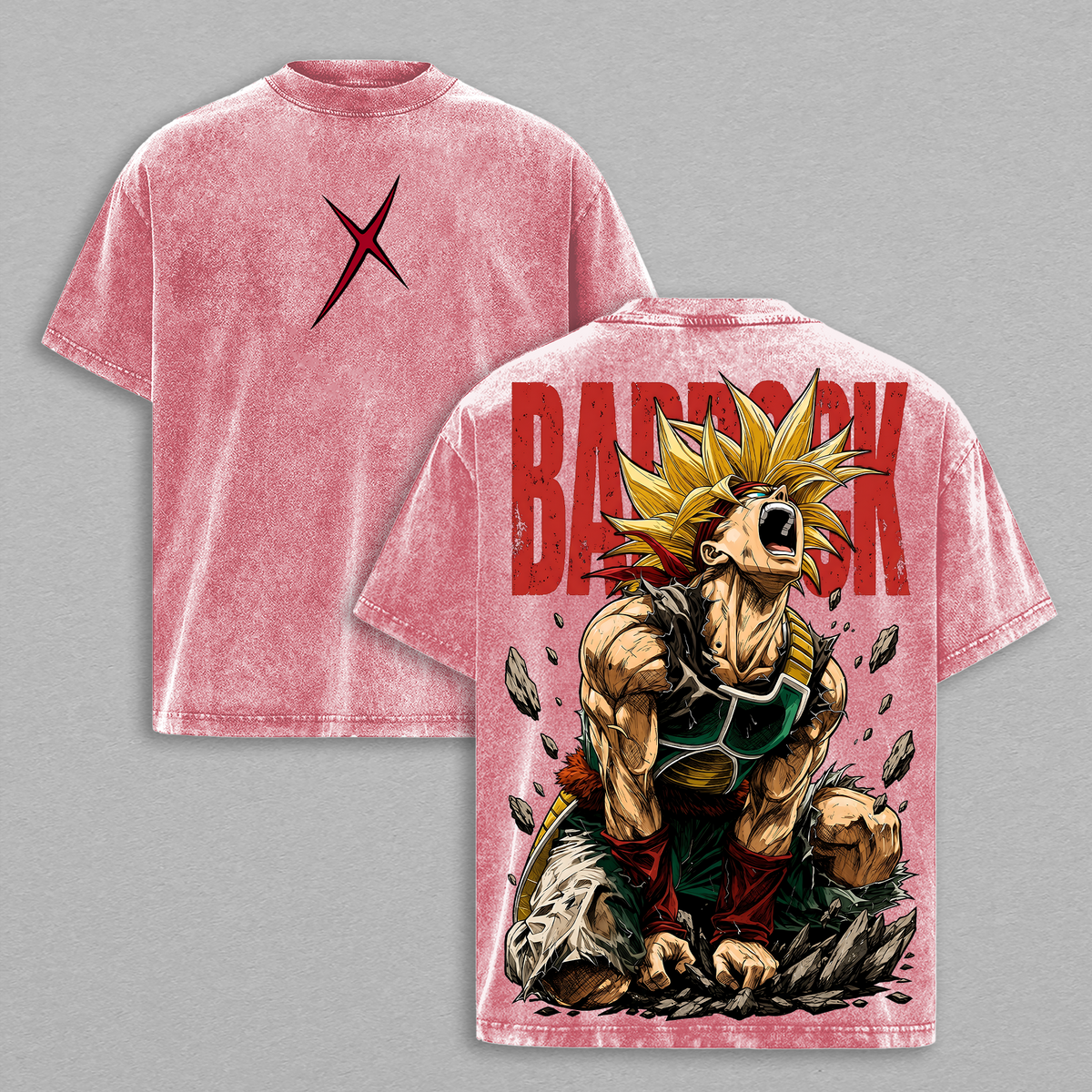 Bardockkk Legendary Saiyan Father DBZ Anime Vintage Washed Tee