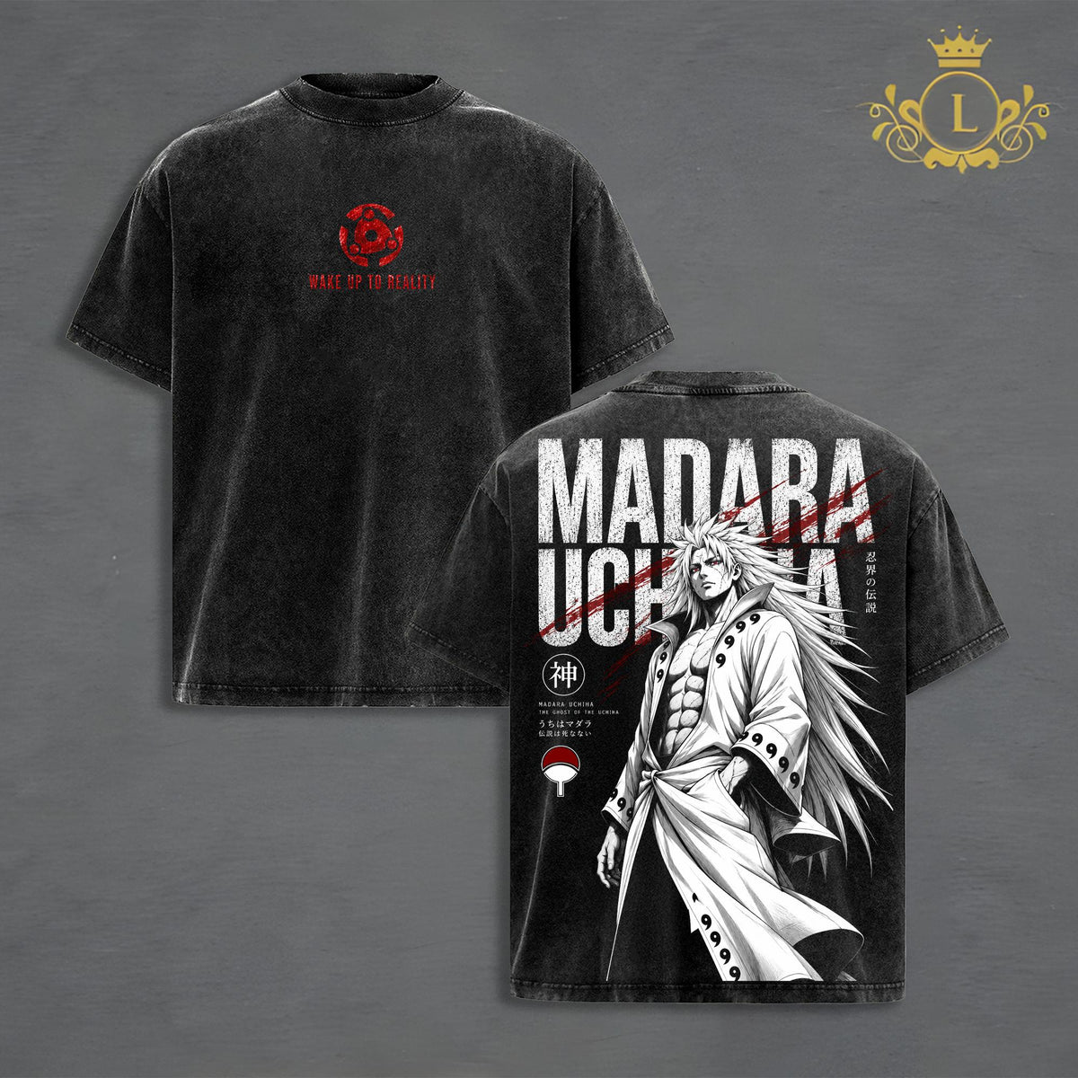 Madara Uchiha Sharingan Anime Vintage Washed Tee