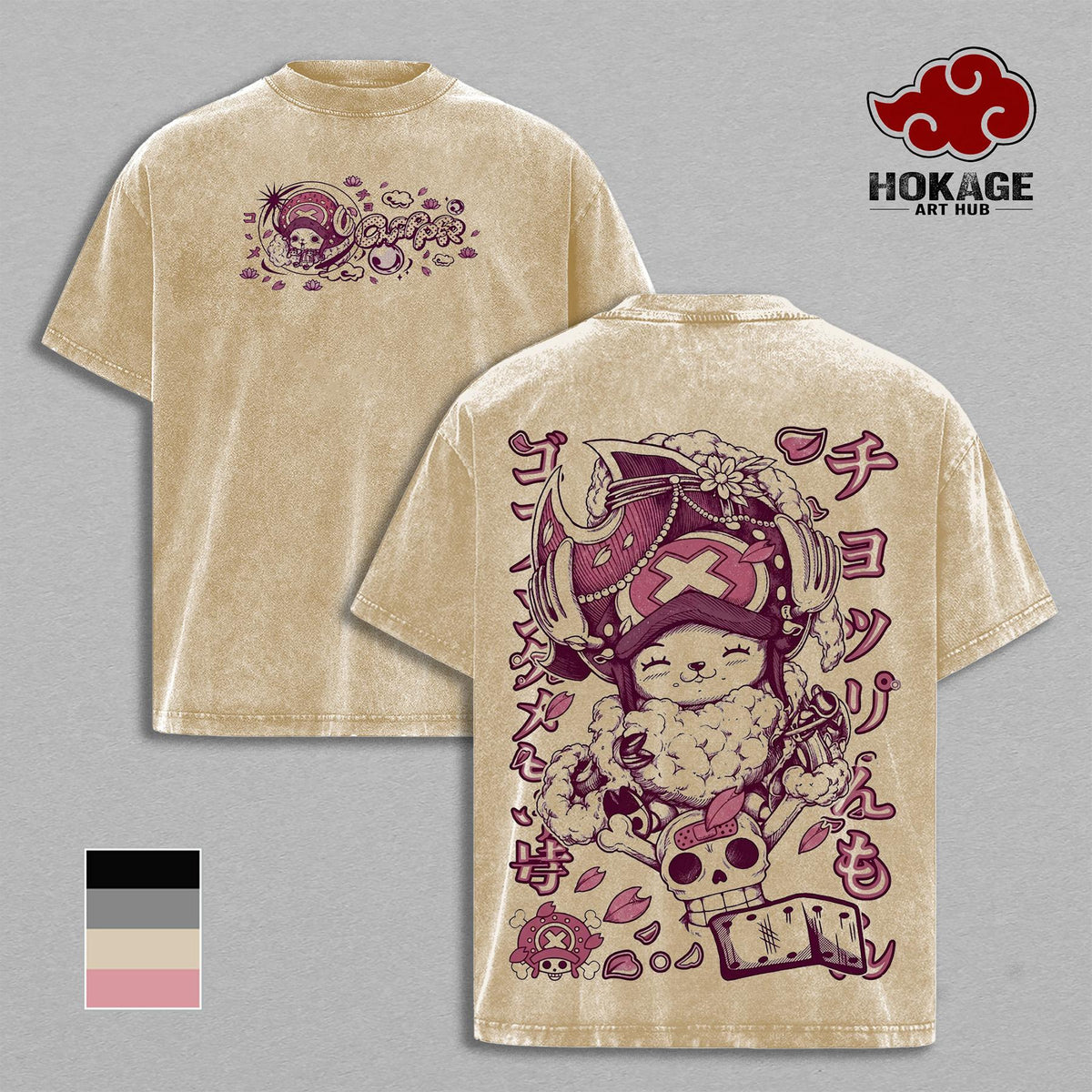 Tony Tony Chopper Washed Tee, One Piece Anime Graphic Tee, Vintage Washed Shirt, Cute Anime Shirt, Kawaii Anime Apparel, Manga Lover Gift