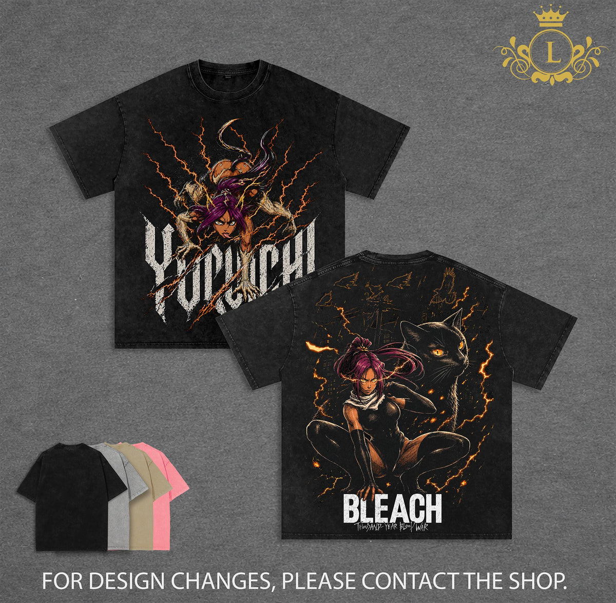 Yoruichi Shihouin Black Cat Thunder Goddess Anime Vintage Tee