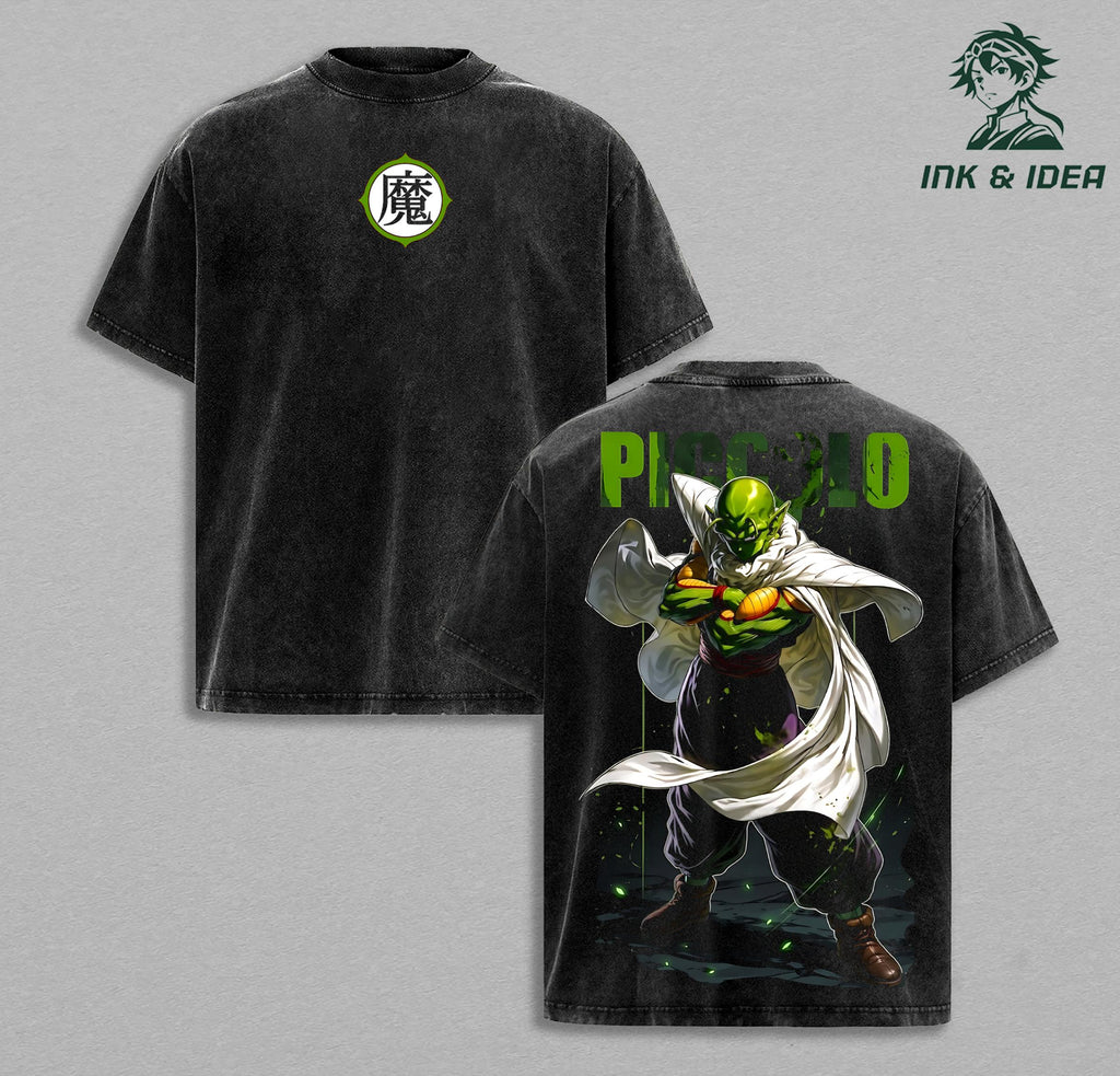 Piccolo DBZ Demon Symbol Anime Vintage Washed Tee