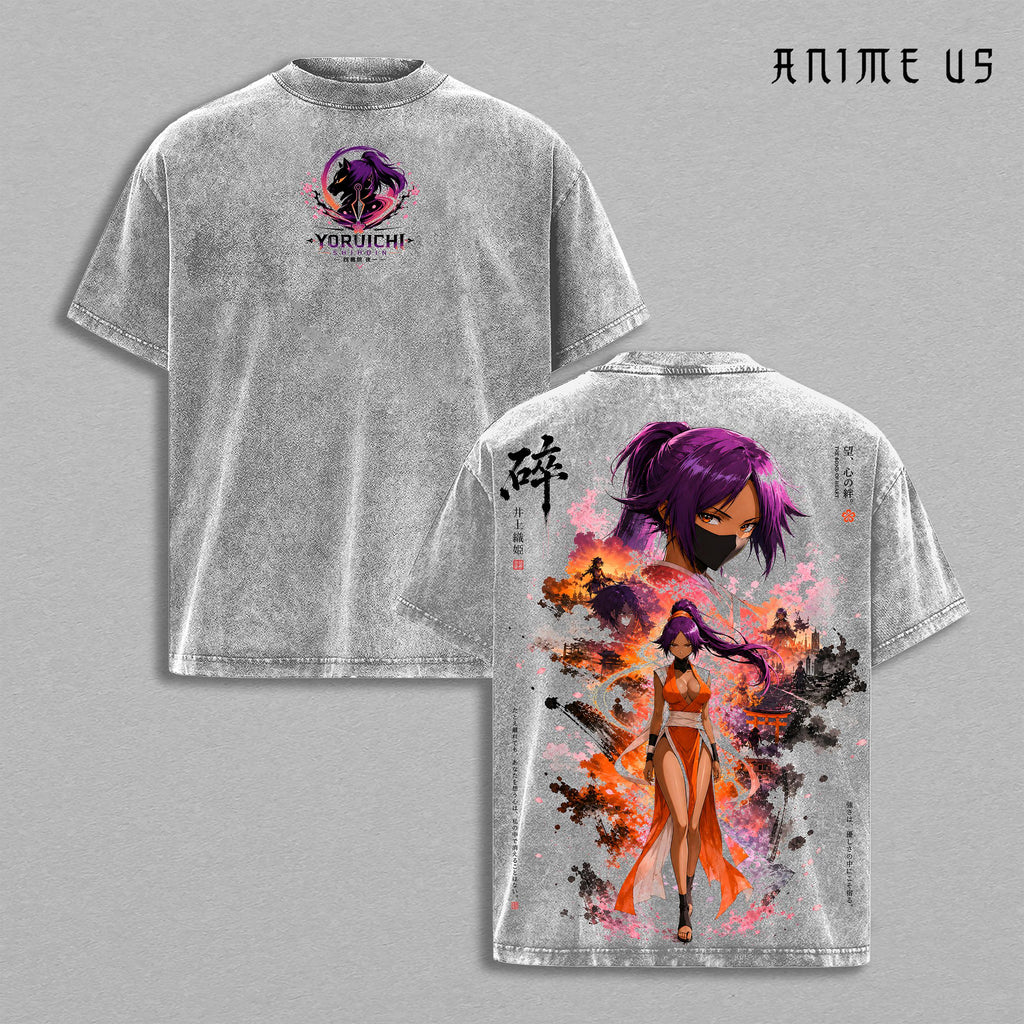 Yoruichi Shihoin Bleach Thunder Goddess Anime Vintage Washed Tee