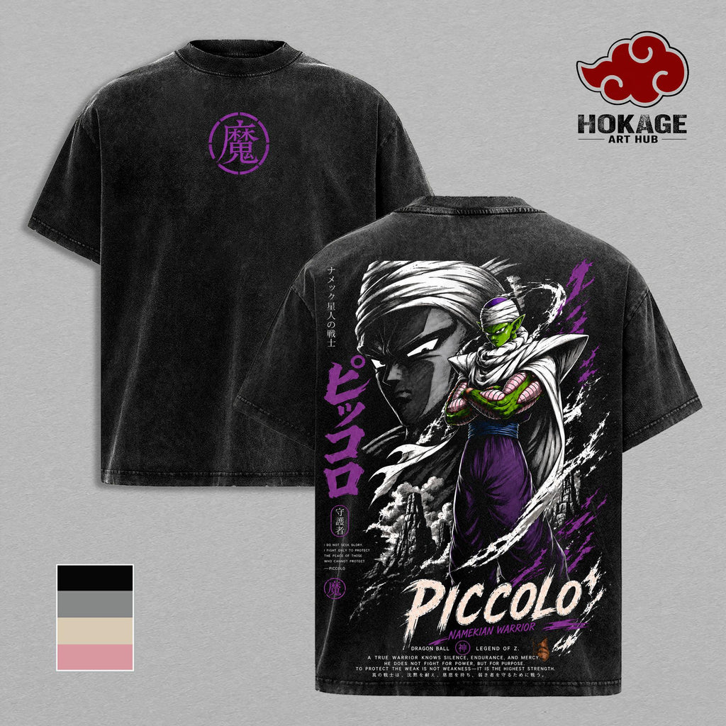Piccoloo DBZ Villains Anime Vintage Washed Tee