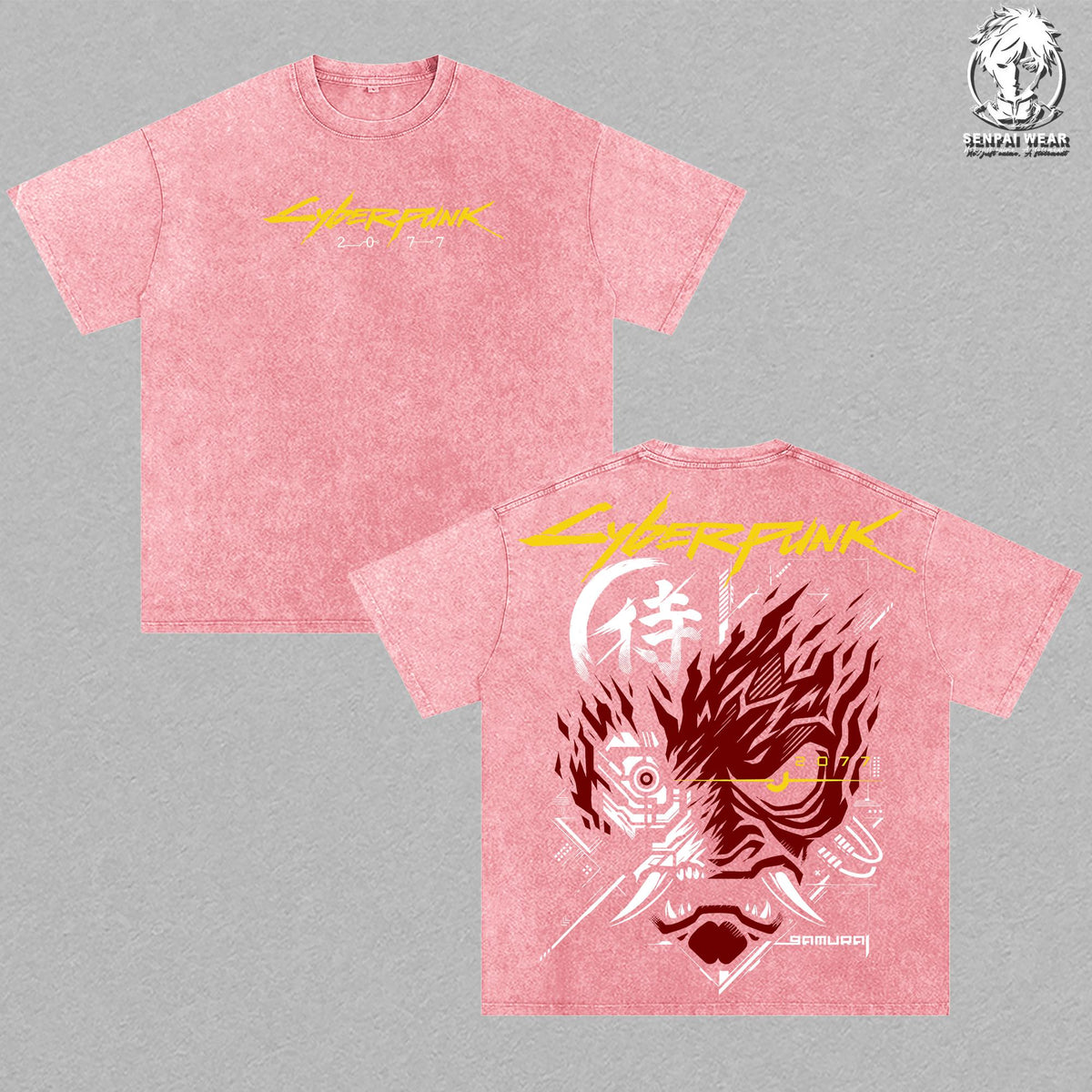 Samurai Cyberpunk 2077 Vintage Washed Tee