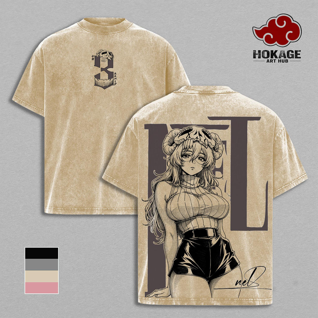Nelliel Bleach TYBW Part 4 Nel Espada Anime Vintage Washed Tee