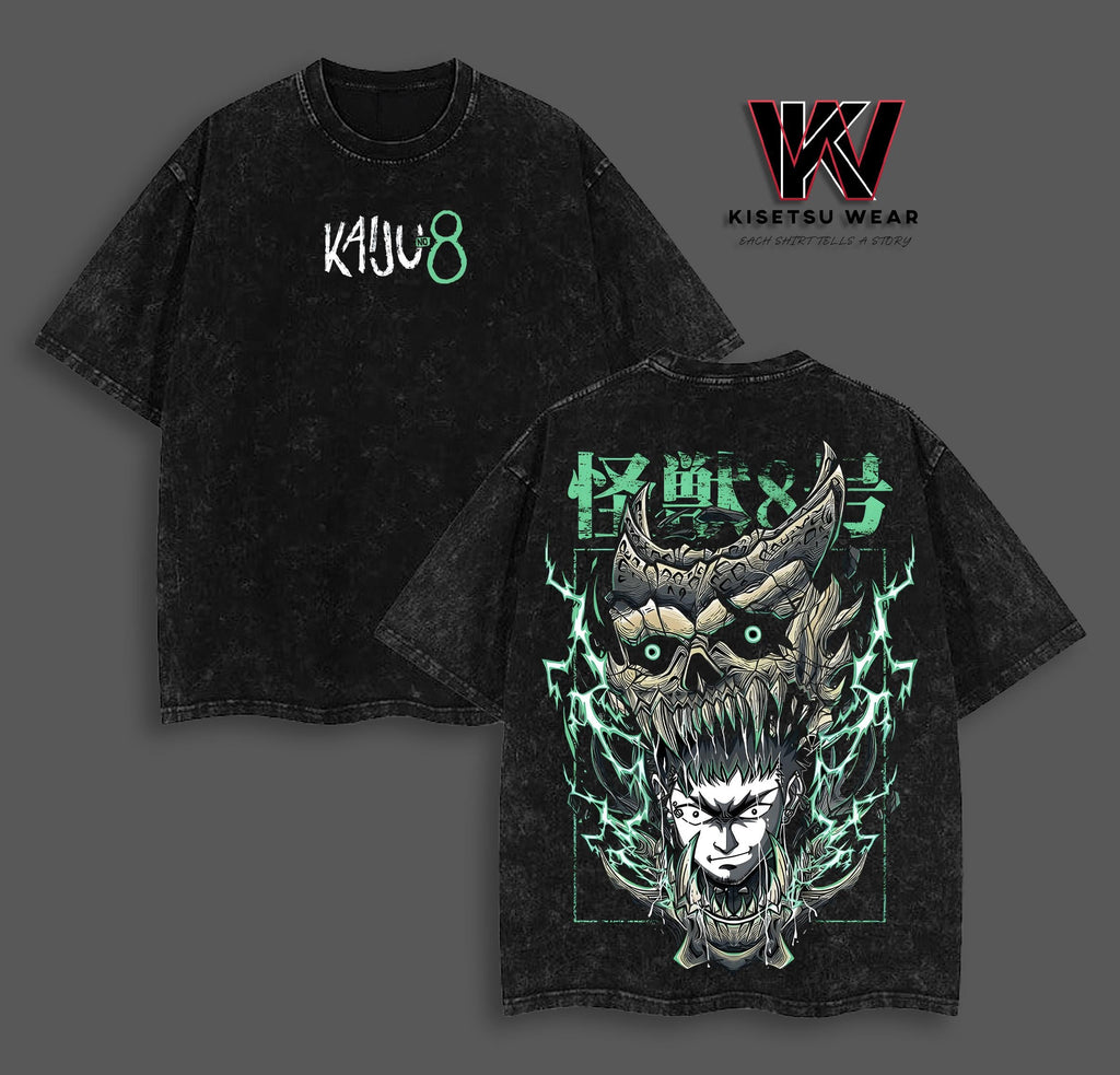 Kaiju Form Kafka Hibino Kaiju No.8 Anime Vintage Washed Tee