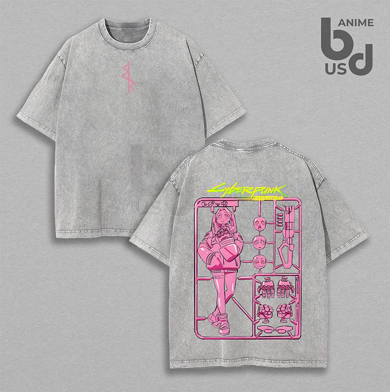 Rebecca Edgerunners Cyberpunk Anime Vintage Washed Tee