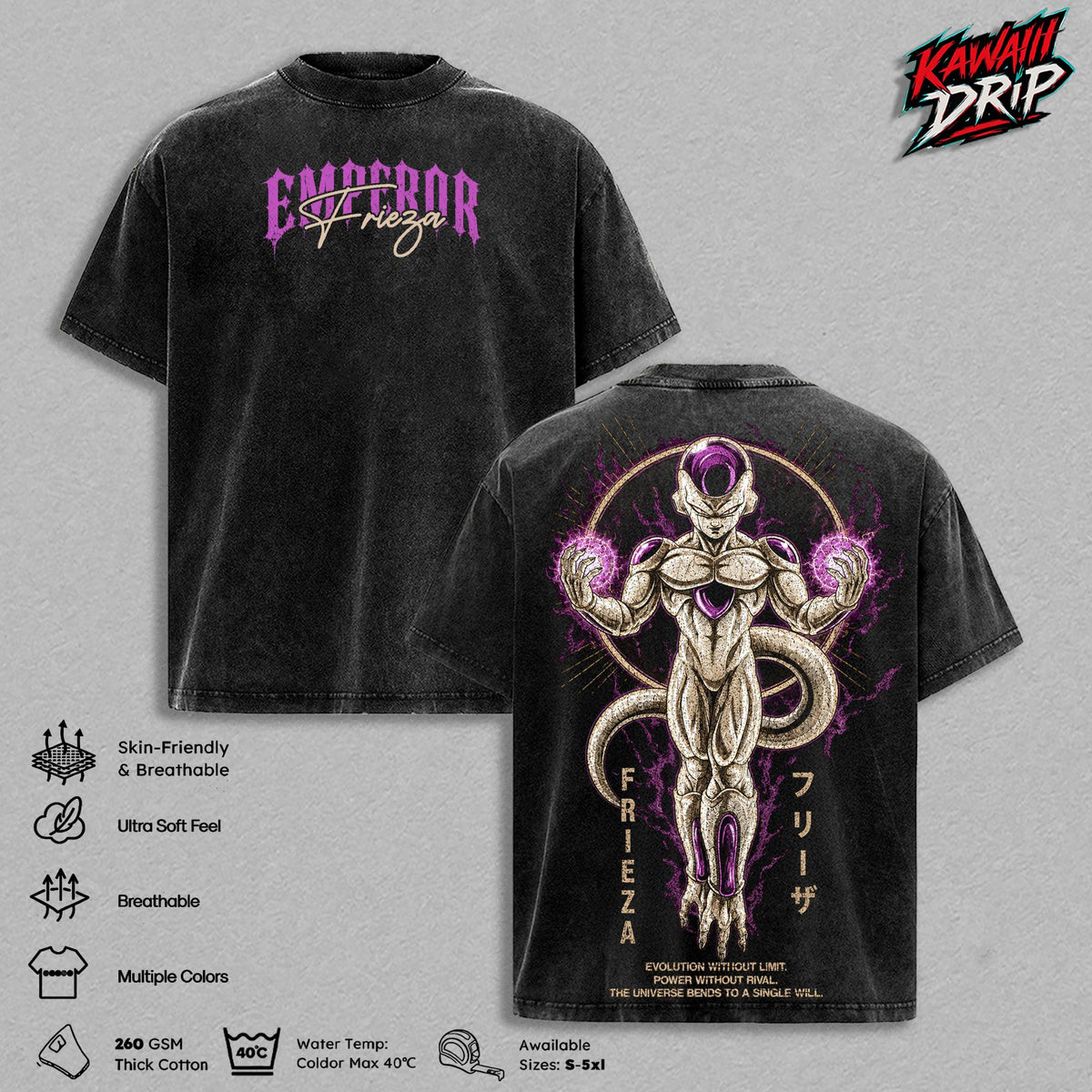 Frieza DBZ Anime Vintage Washed Tee