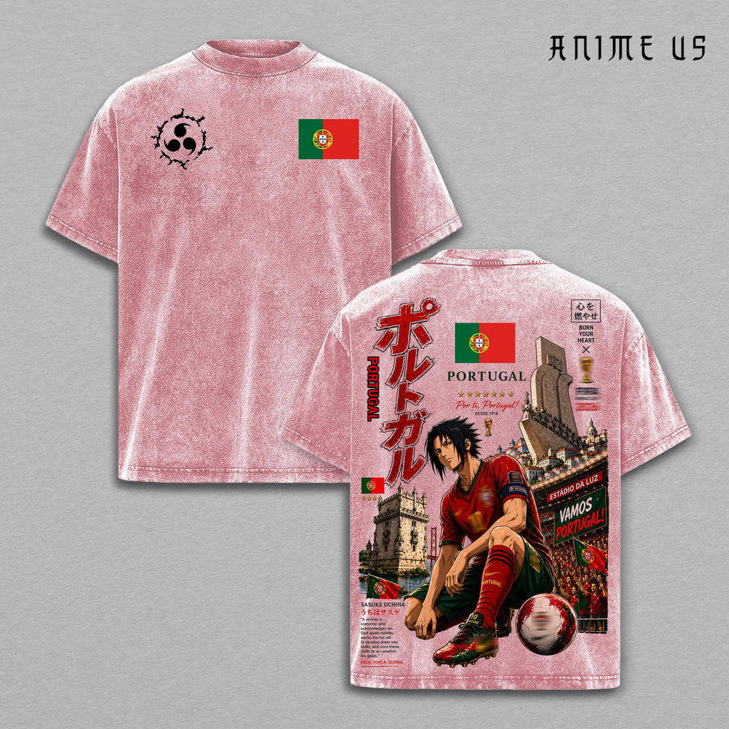 Sasuke Portugal World Football 2026 Anime Vintage Washed Tee