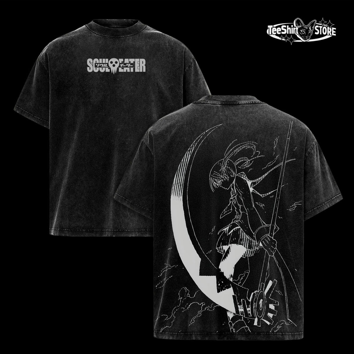Soul Eater Maka Retro Anime Vintage Washed Tee