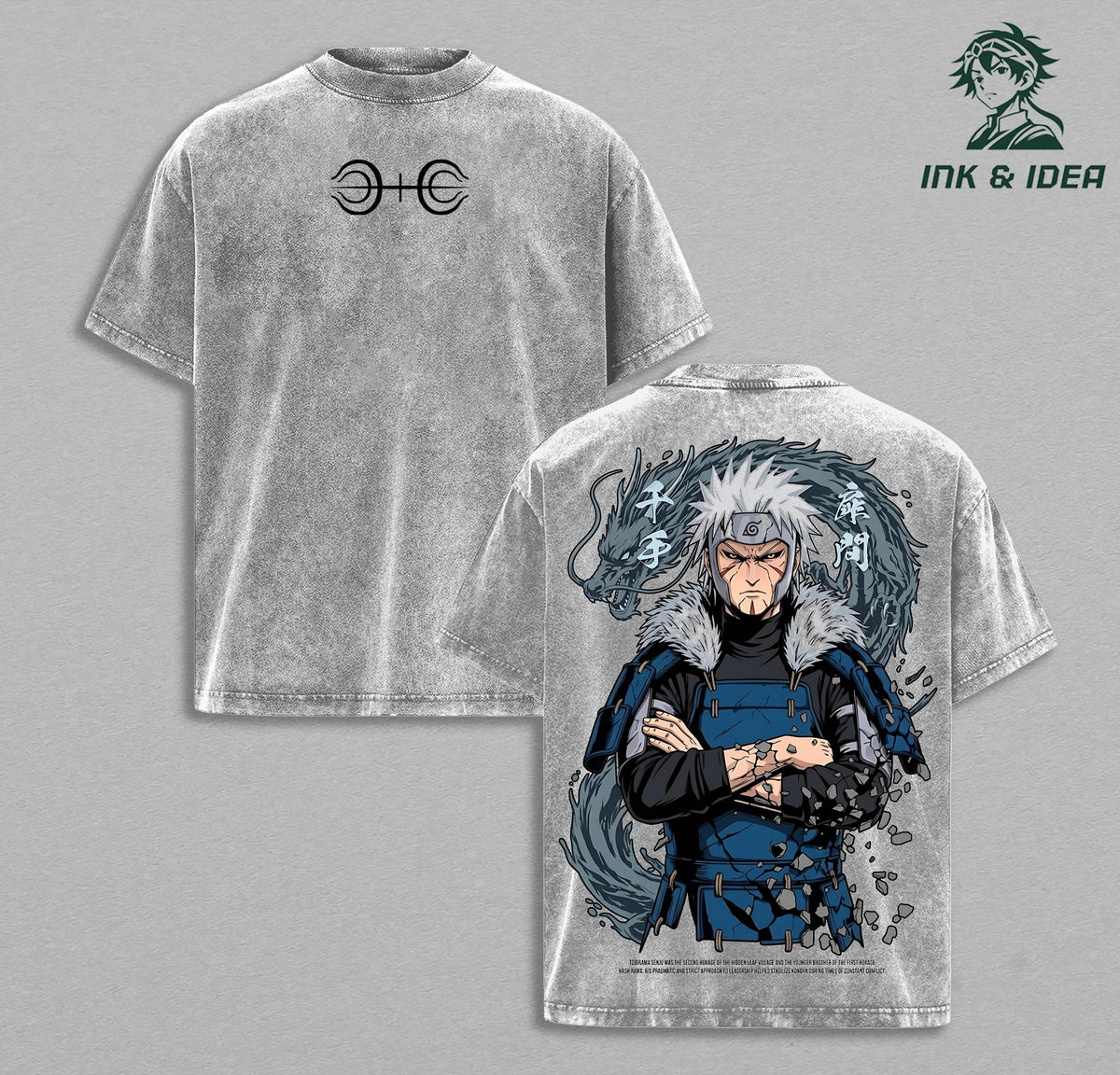 Tobirama Senju Naruto Second Hokage Anime Vintage Washed Tee