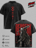 Guts Berserk Black Swordsman Anime Vintage Washed Tee