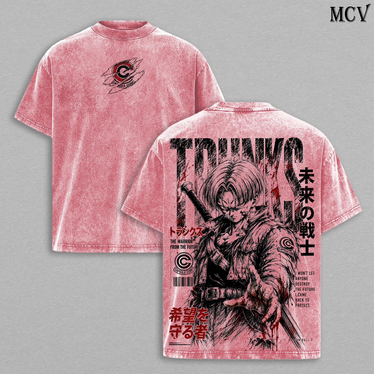 Future Trunks DBZ Anime Vintage Washed Tee