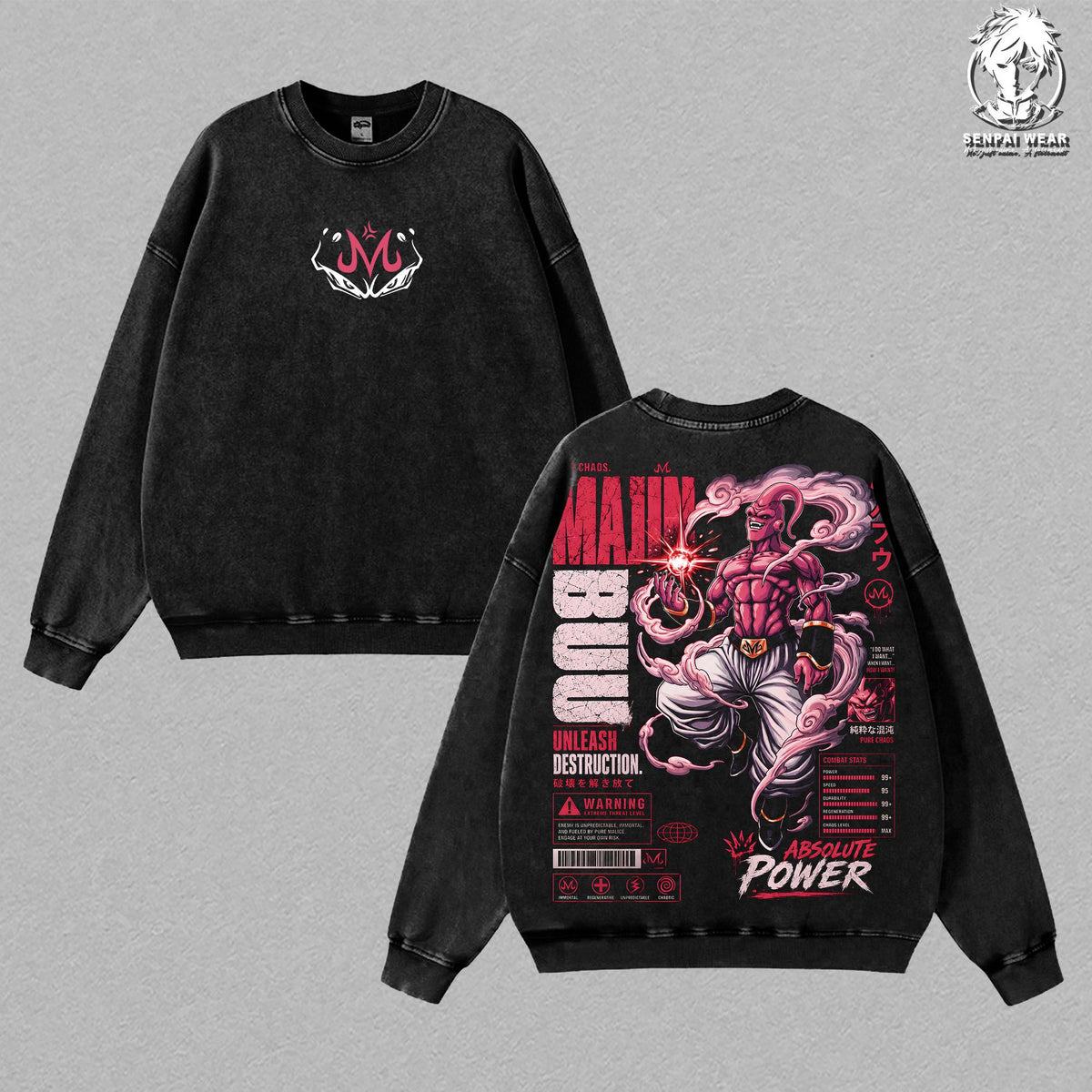 Majin Buu Majin Form DBZ Anime Vintage Washed Tee