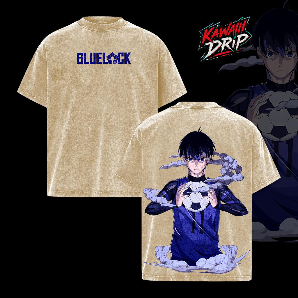 Isagi Yoichi Blue Lock Anime Soccer Vintage Washed Tee