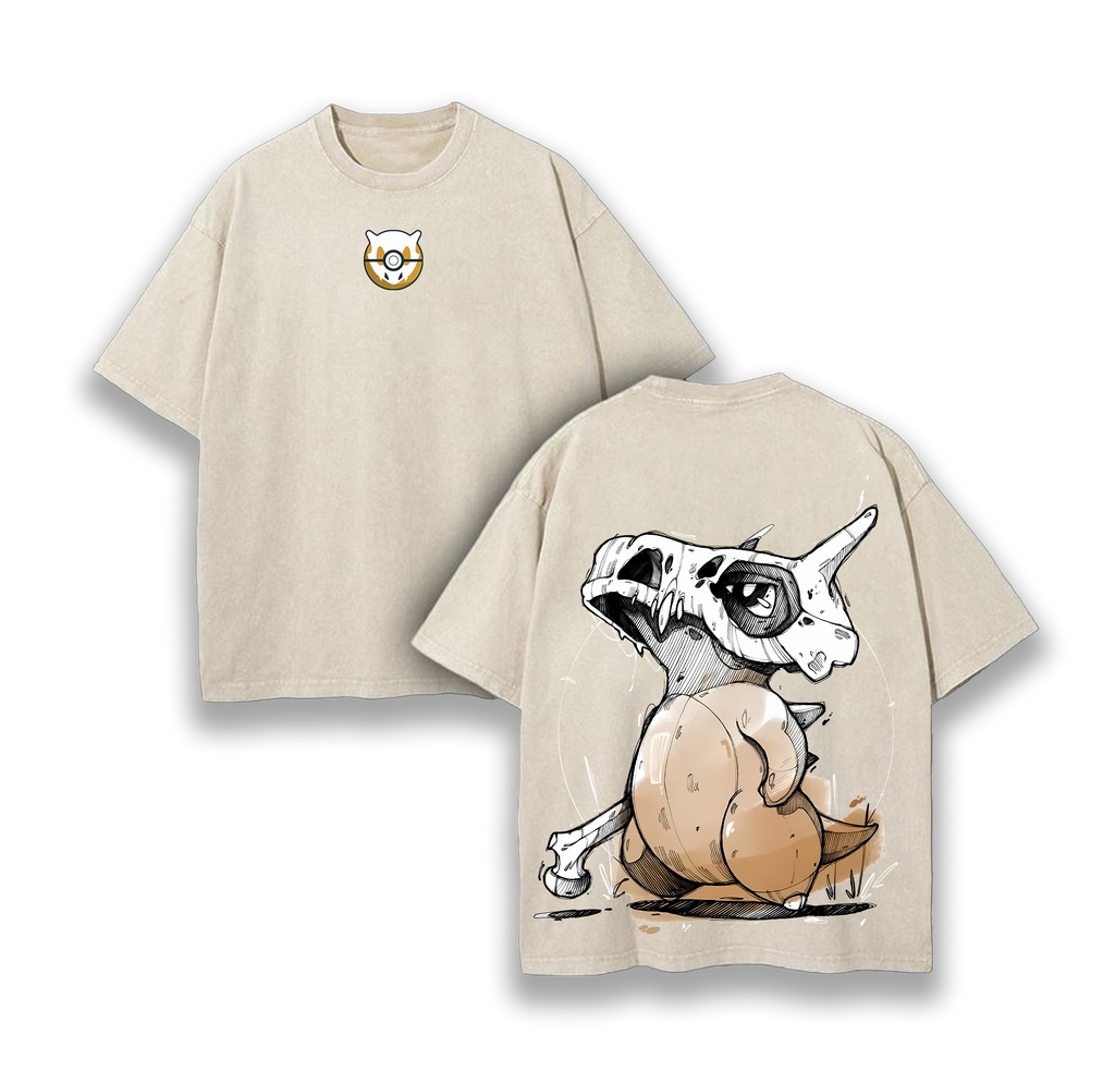 Cubone Pokemon Washed T-Shirt