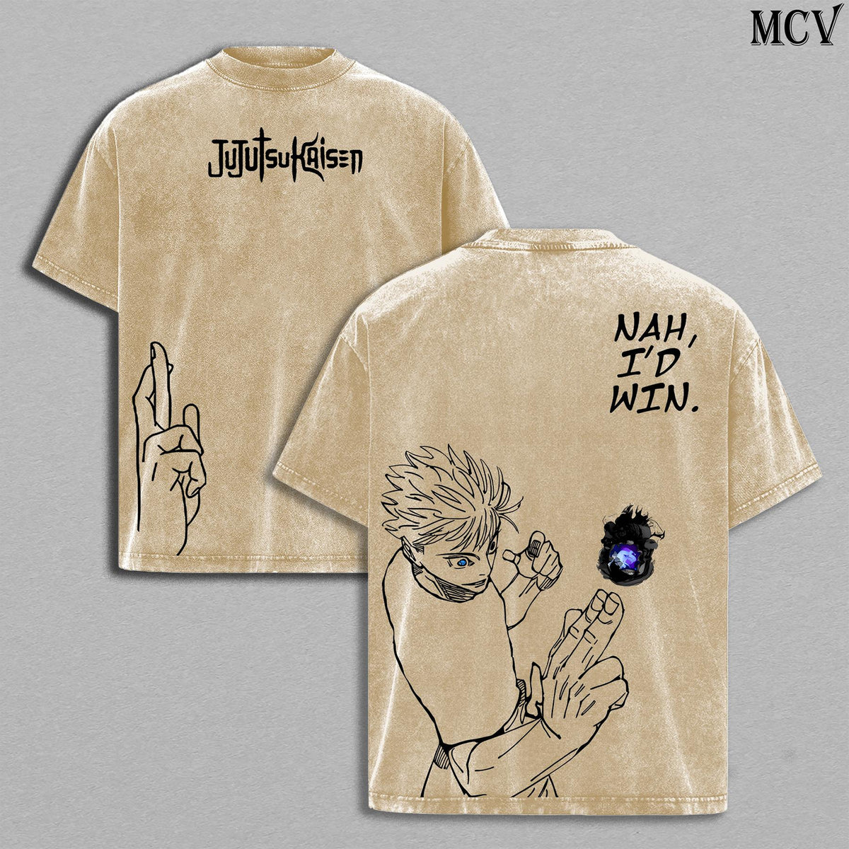 Gojo Satoru Jujutsu Kaisen Culling Game Prelude Anime Vintage Washed Tee