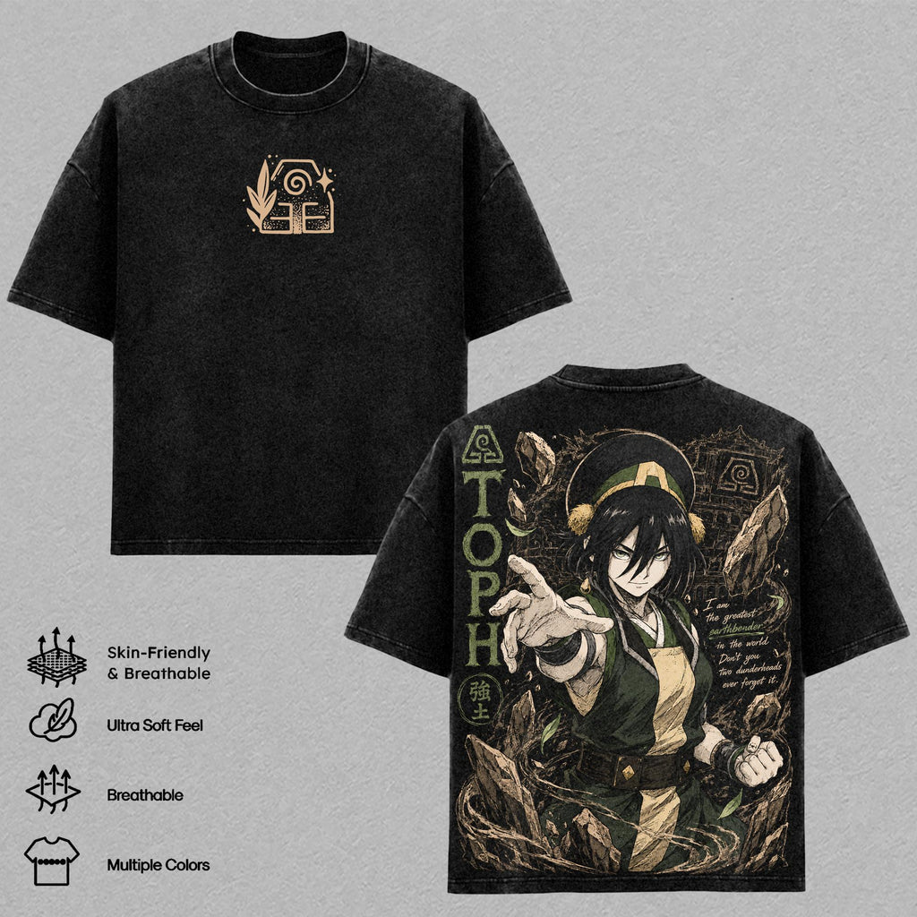 Toph Beifong Avatar The Last Airbender Anime Vintage Washed Tee