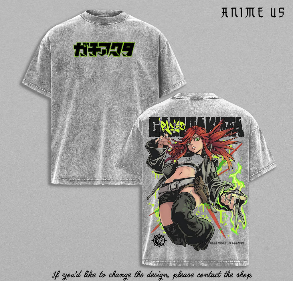 Riyo Reaper x Gachiakuta Shirt Dark Anime Grim Reaper Vintage Washed Oversized Tee Gothic Graphic Streetwear Unisex Gift For Anime Fans