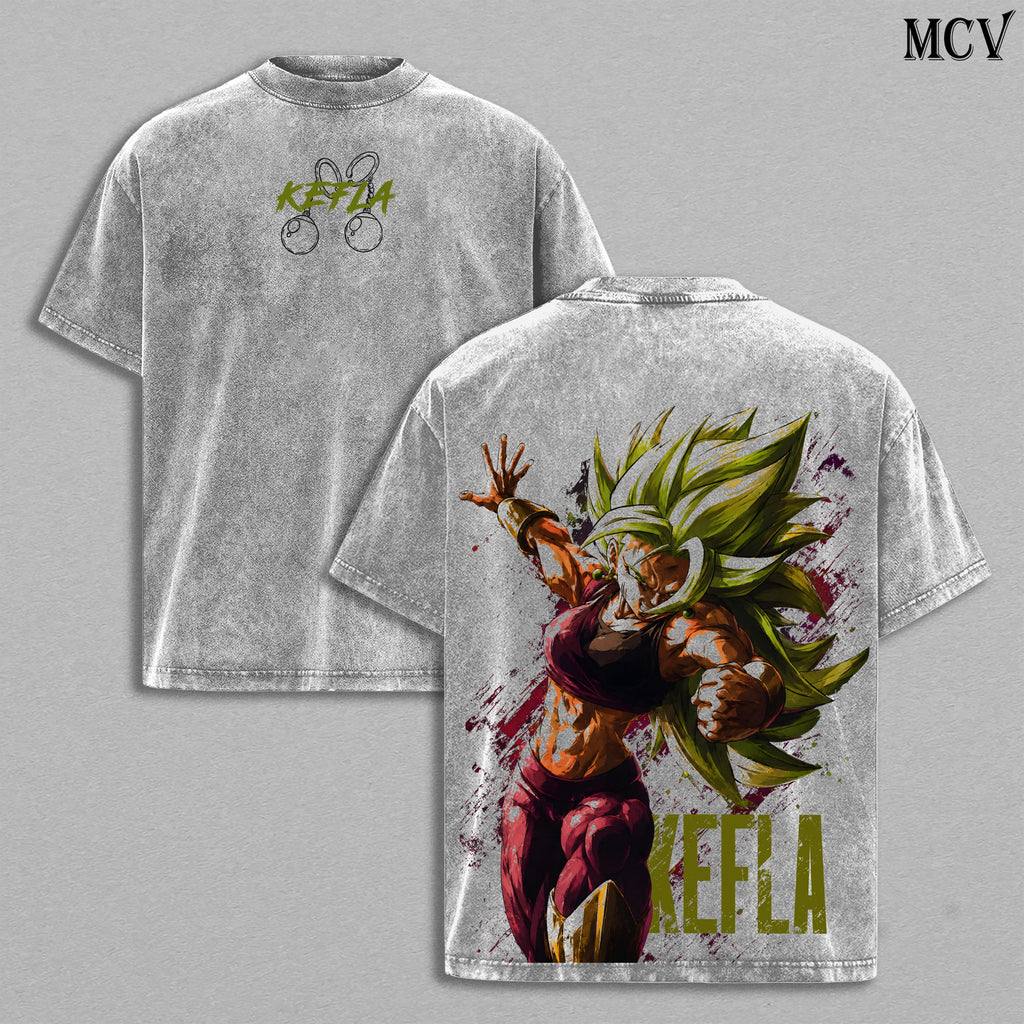 Kefla DBZ Fusion Queen Anime Vintage Washed Tee