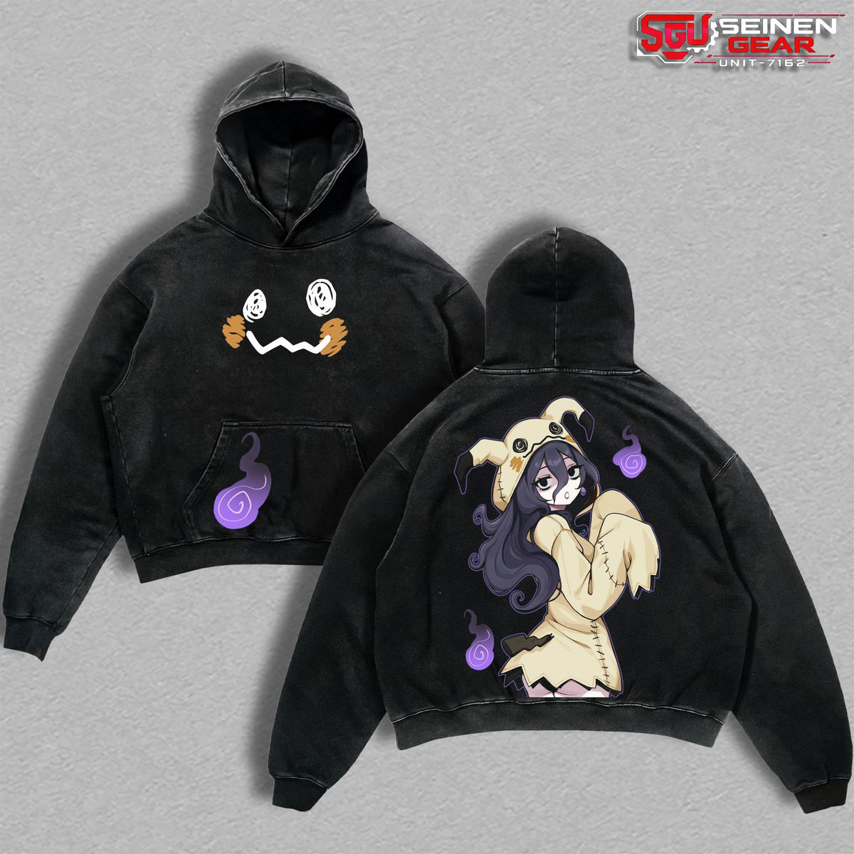 Kawaii Mimikyu Ghost Girl PKM Anime Vintage Washed Tee