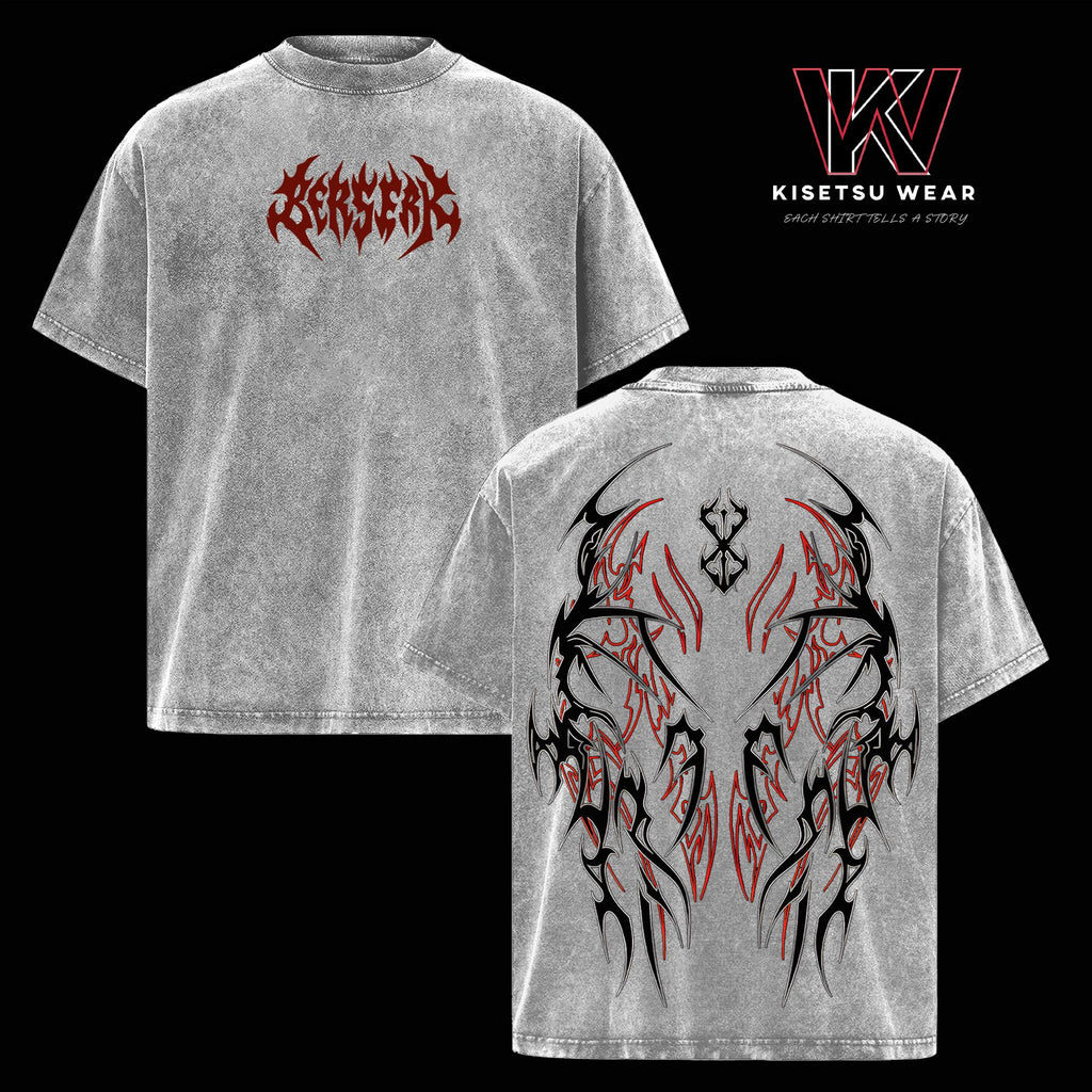 Berserk Pump Cover Anime Vintage Washed Tee