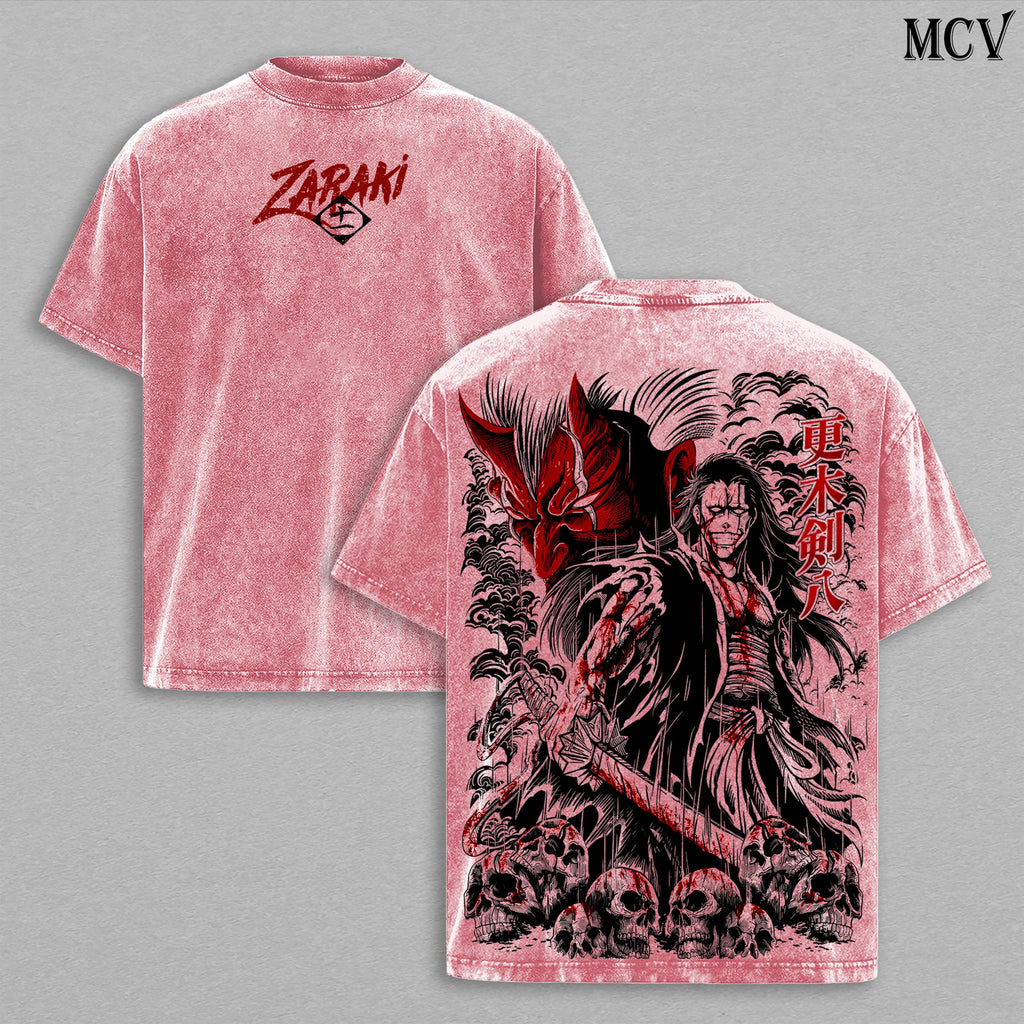 Kenpachi Zaraki Bleach TYBW The Calamity Anime Vintage Washed Tee