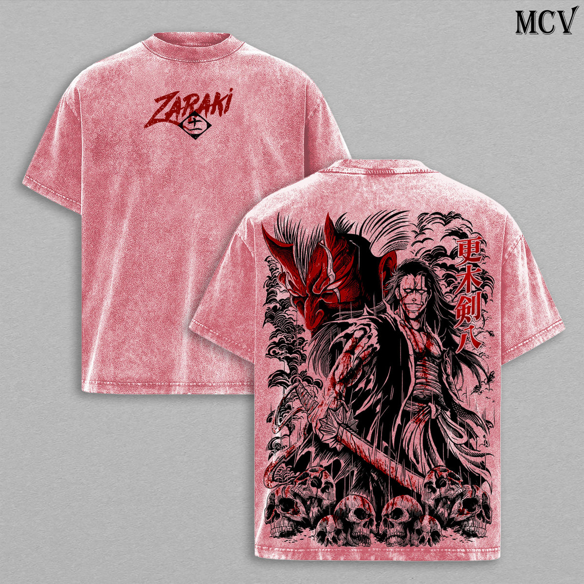 Kenpachi Zaraki Bleach TYBW The Calamity Anime Vintage Washed Tee