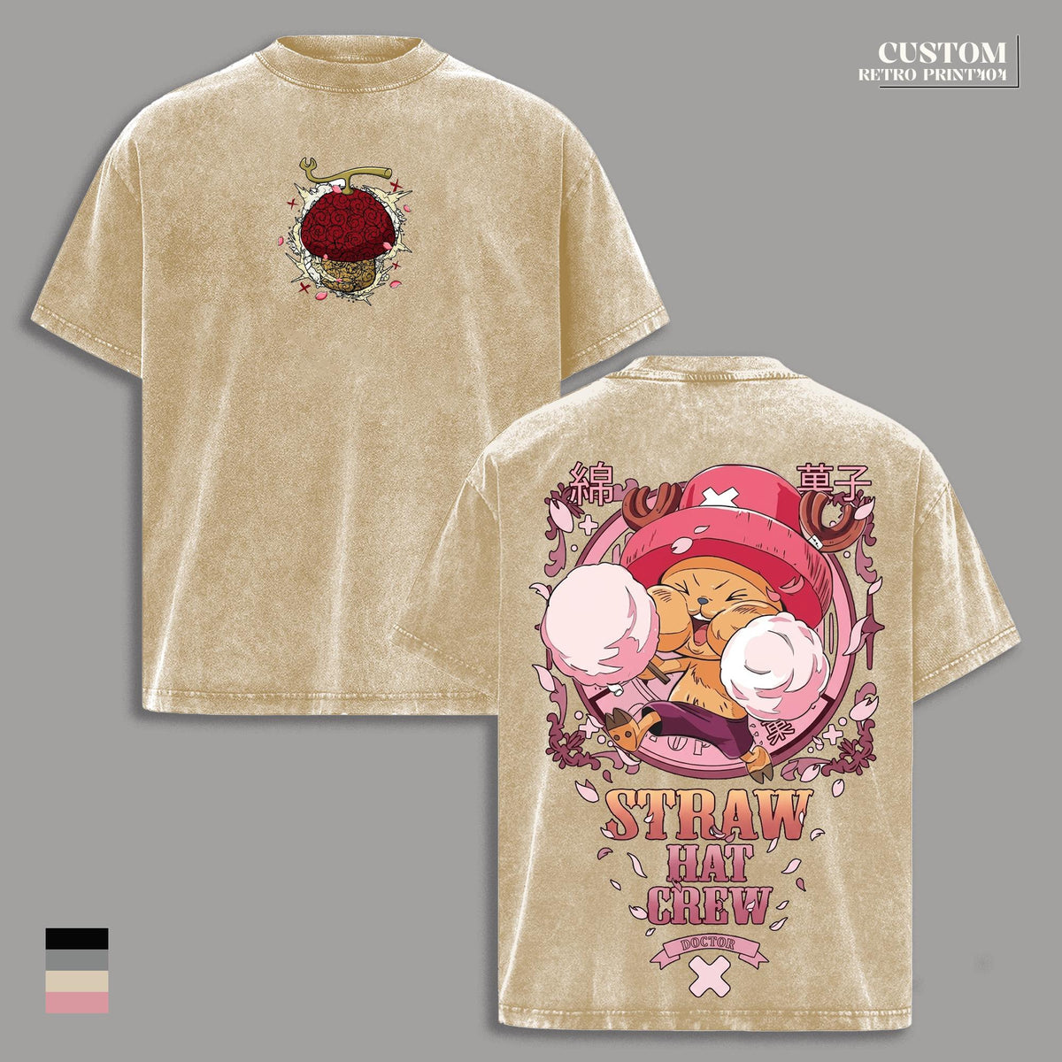Tony Tony Chopper One Piece Anime Vintage Washed Tee