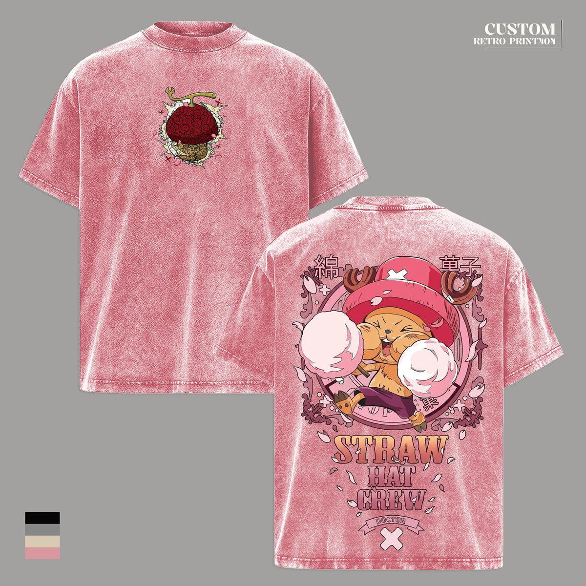 Tony Tony Chopper One Piece Anime Vintage Washed Tee