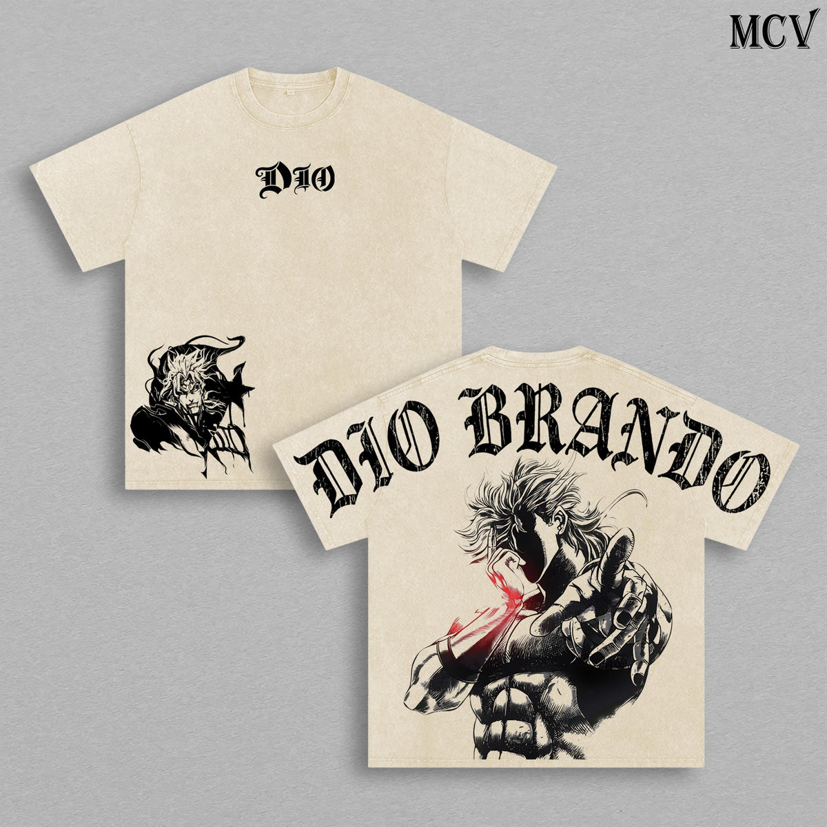Dio Brando JoJo’s Bizarre Adventure Steel Ball Run Anime Washed Tee