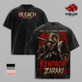 Kenpachi Zaraki Bleach 11th Division Captain Vintage Washed T-Shirt | Bankai Anime Graphic Tee | Soul Reaper Streetwear Oversized Shirt