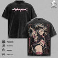 Rebecca Cyberpunk Edgerunners Anime Vintage Washed Tee