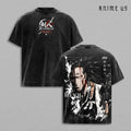 Kenpachi Zaraki Thousand-Year Blood War Bleach Shirt Nozarashi Zanpakuto Vintage Washed Anime Tee Soul Reaper Captain Graphic Shirt