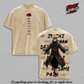 Pain Naruto Akatsuki Leader Rinnegan Anime Vintage Washed Tee