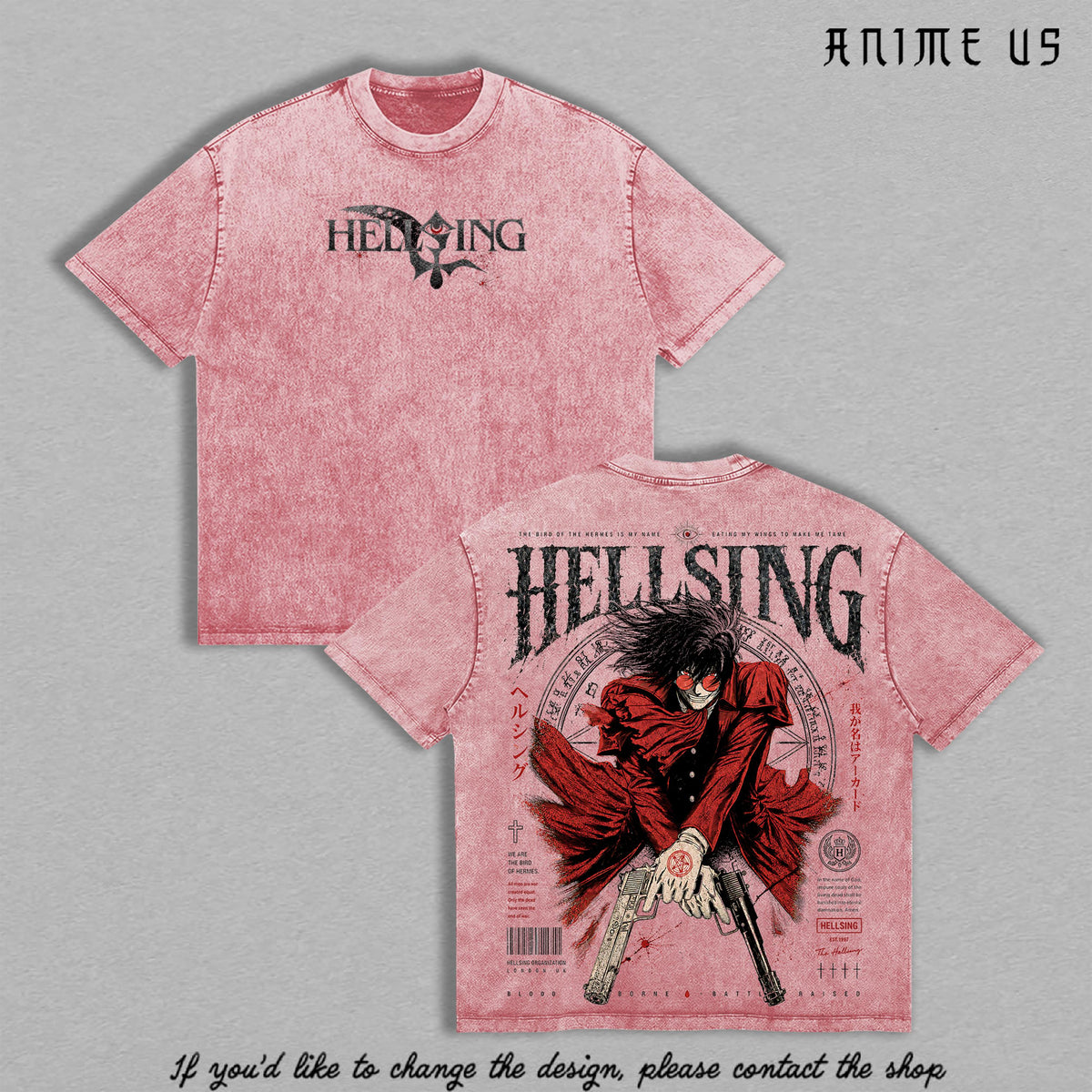 Alucard Hellsing Vampire Anti Hero Anime Vintage Tee