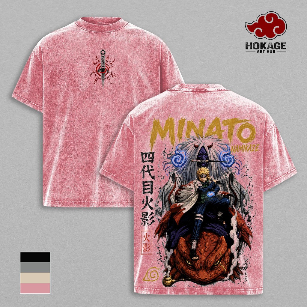 Minato Namikaze NRT Shippuden Anime Vintage Washed Tee